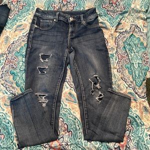 Ripped Look Blue Jeans